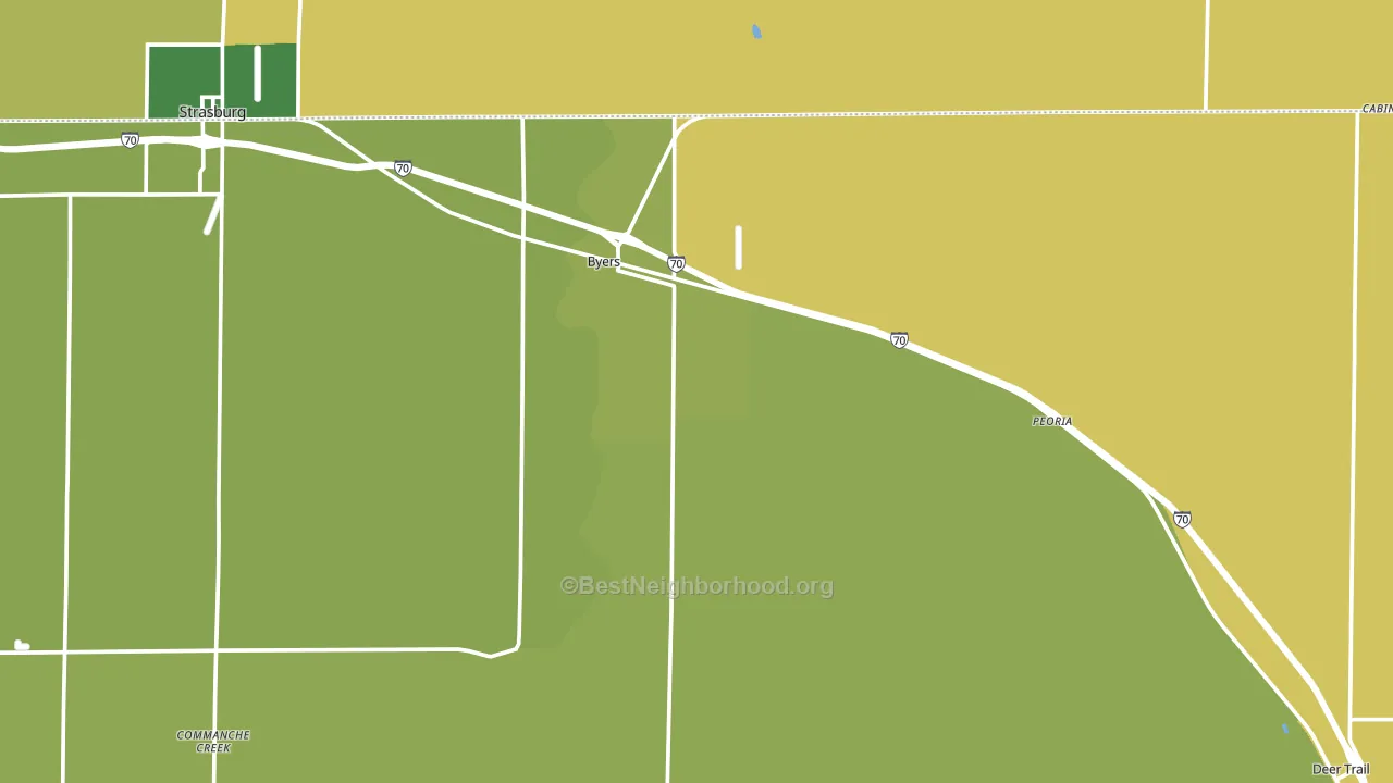 Byers, CO block-group voter-turnout map