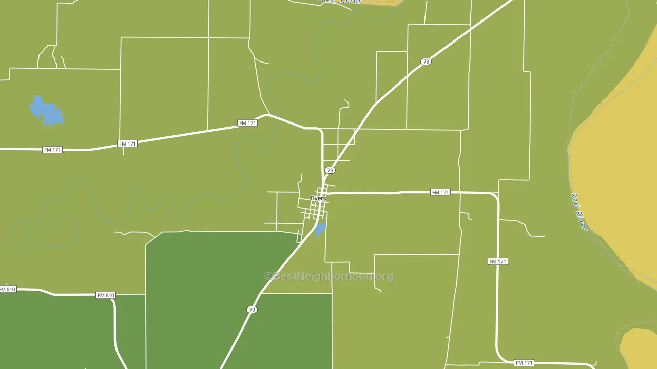 Byers, TX block-group voter-turnout map