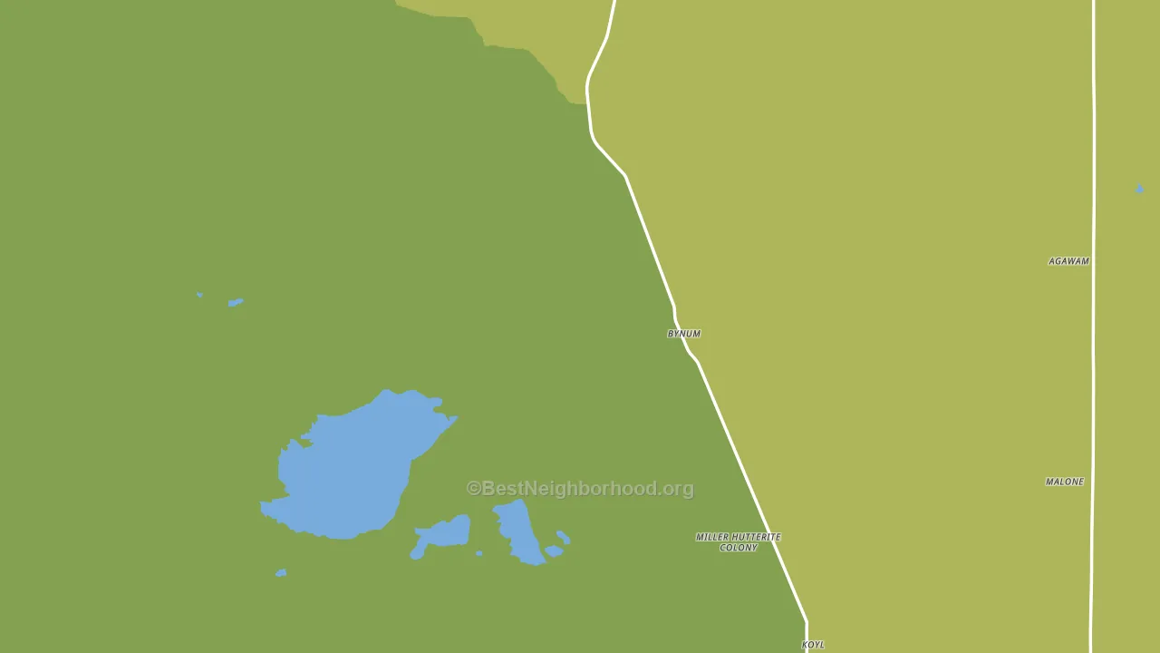 Bynum, MT block-group voter-turnout map