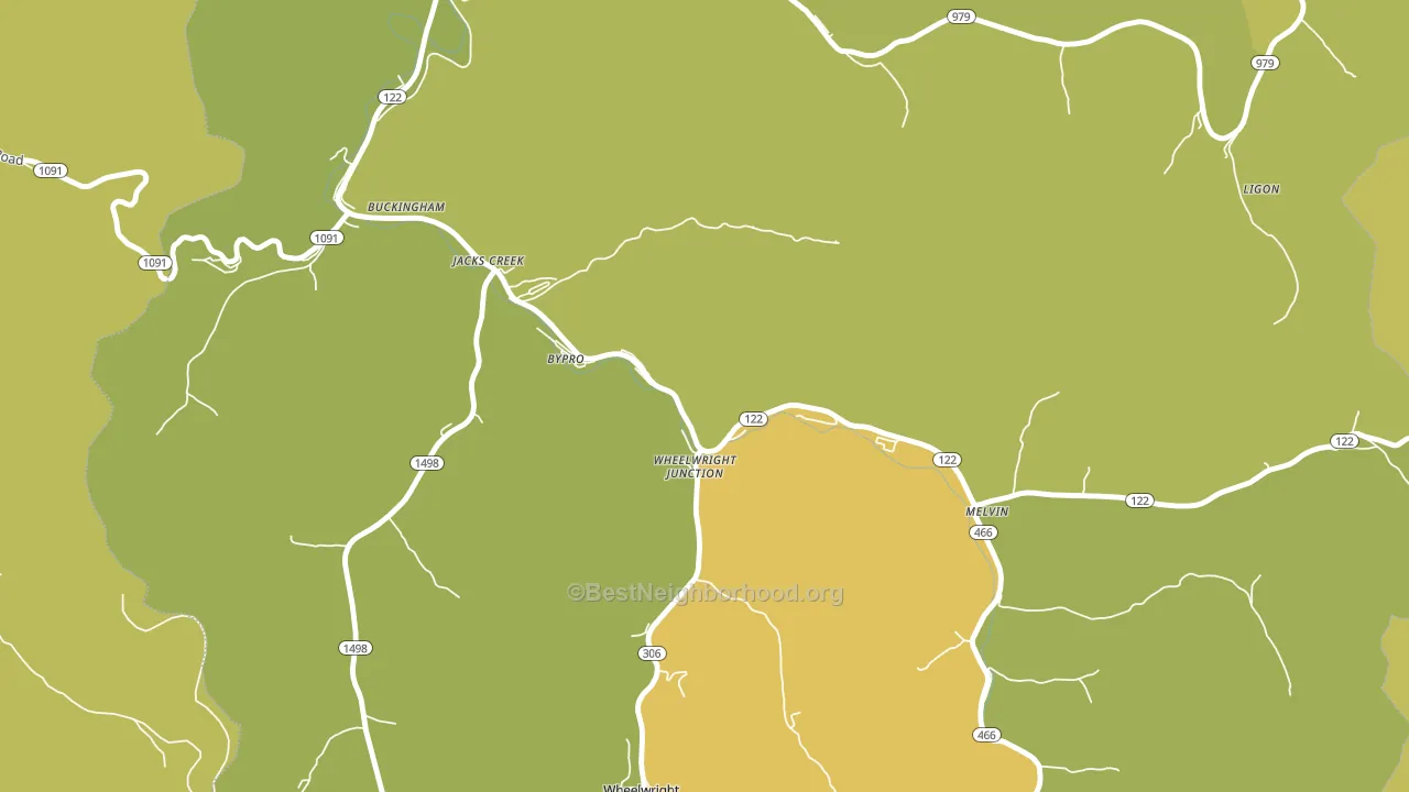 Bypro, KY block-group voter-turnout map