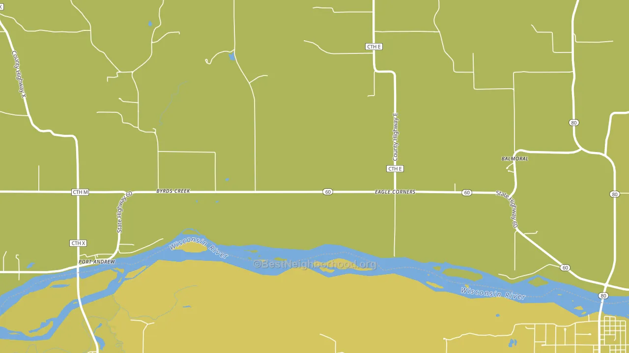 Byrds Creek, WI block-group voter-turnout map