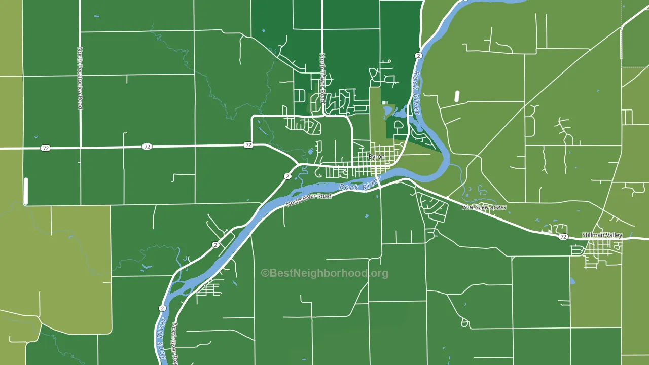 Byron, IL block-group voter-turnout map