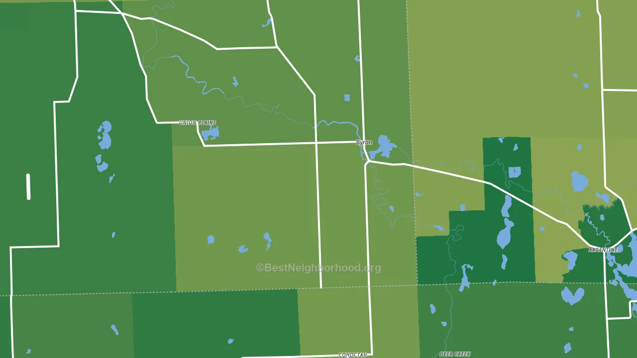 Byron, MI block-group voter-turnout map