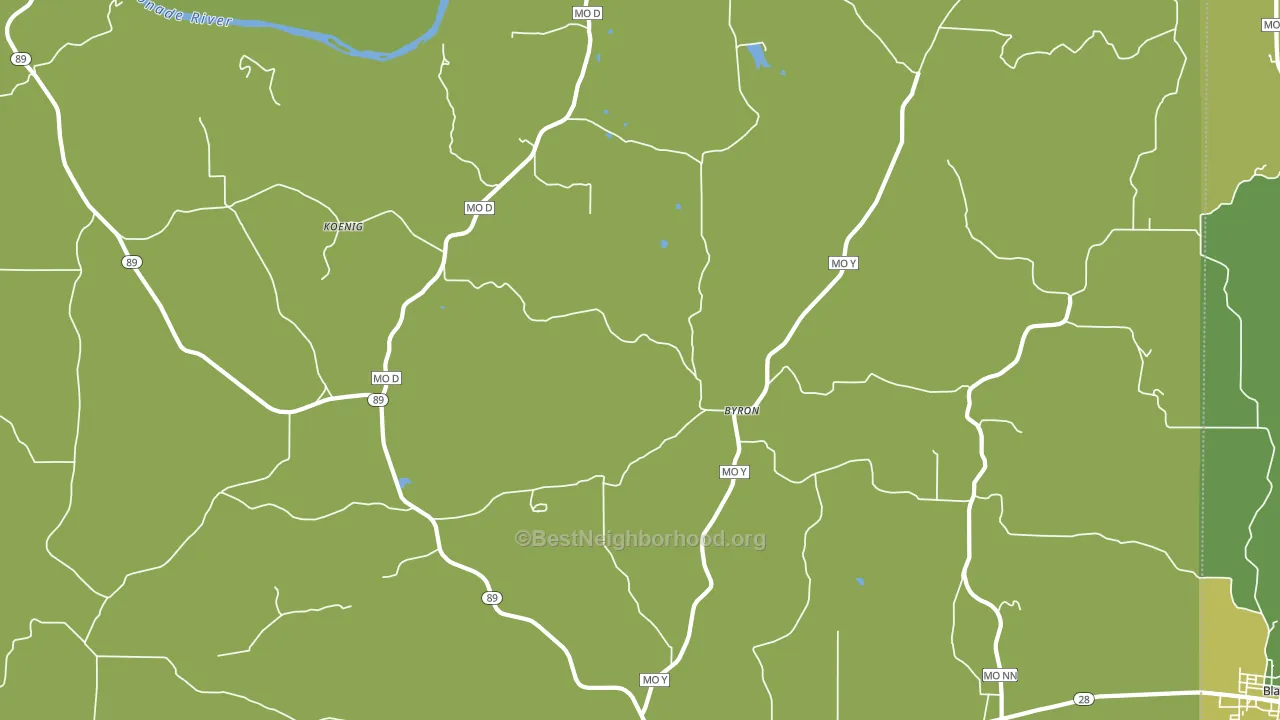 Byron, MO block-group voter-turnout map