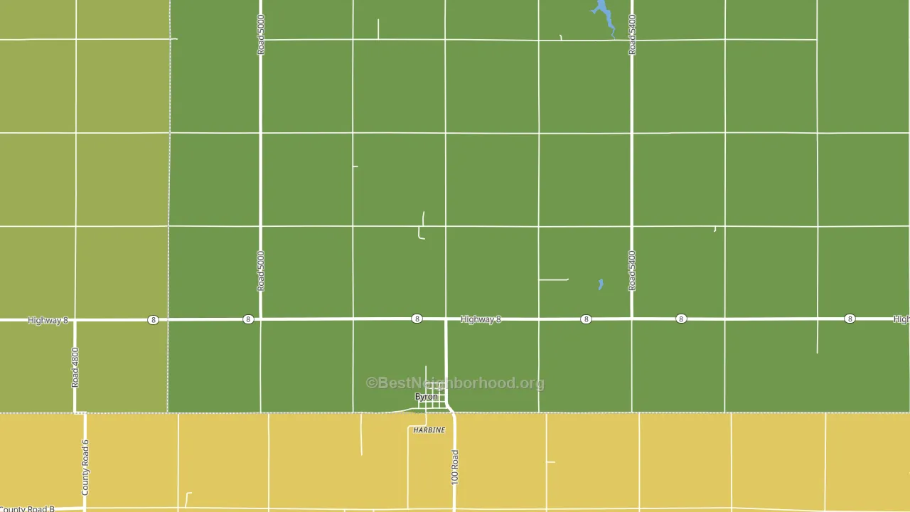 Byron, NE block-group voter-turnout map