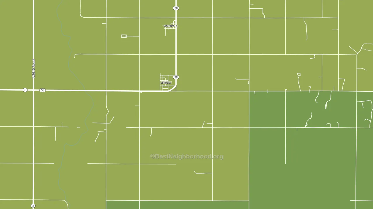 Byron, OK block-group voter-turnout map