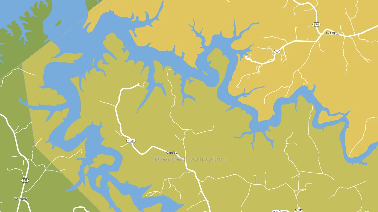Cabell, KY block-group voter-turnout map