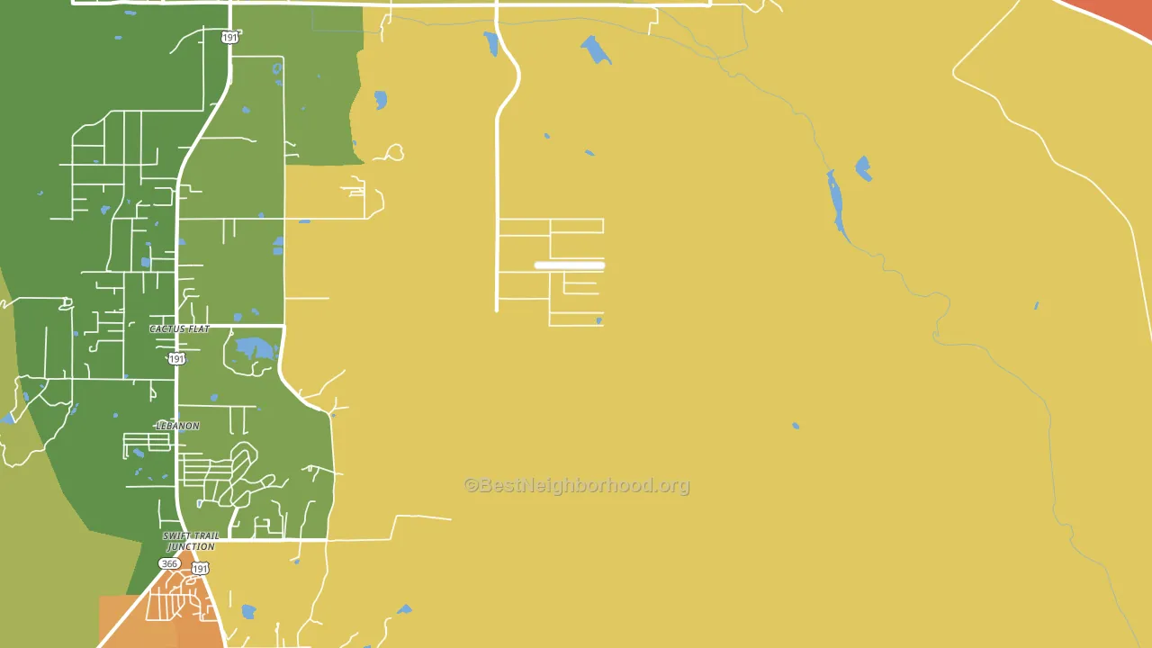 Cactus Flat, AZ block-group voter-turnout map
