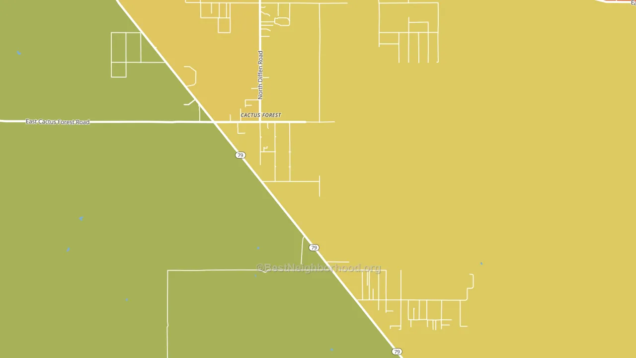 Cactus Forest, AZ block-group voter-turnout map