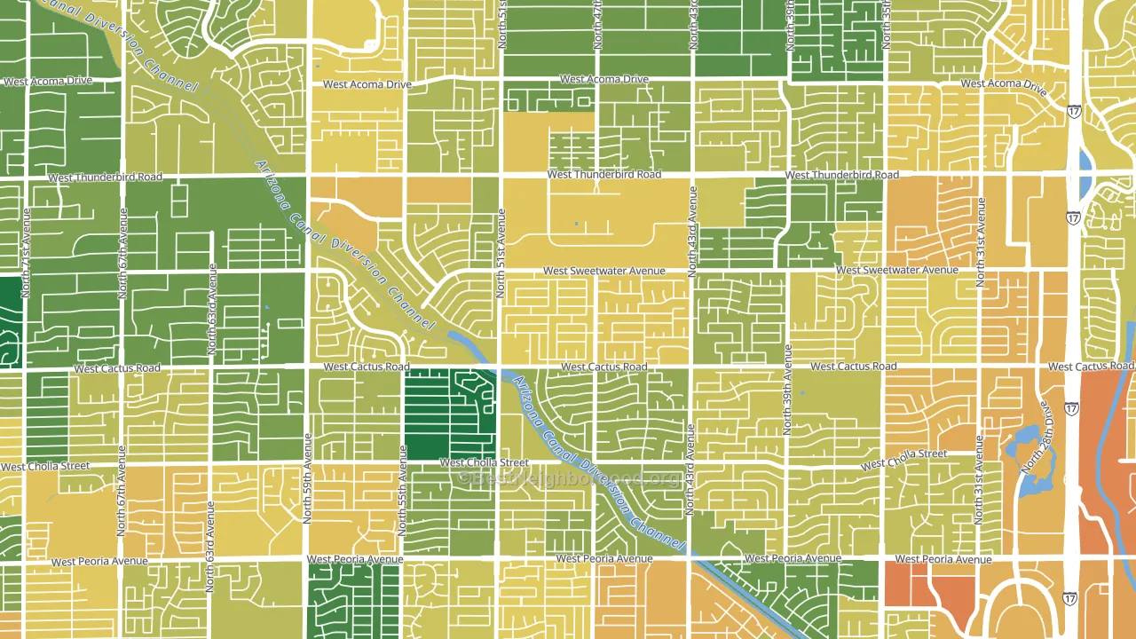 Cactus Gale, Glendale, AZ block-group voter-turnout map