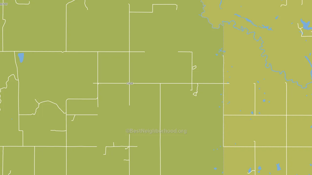 Cade, OK block-group voter-turnout map
