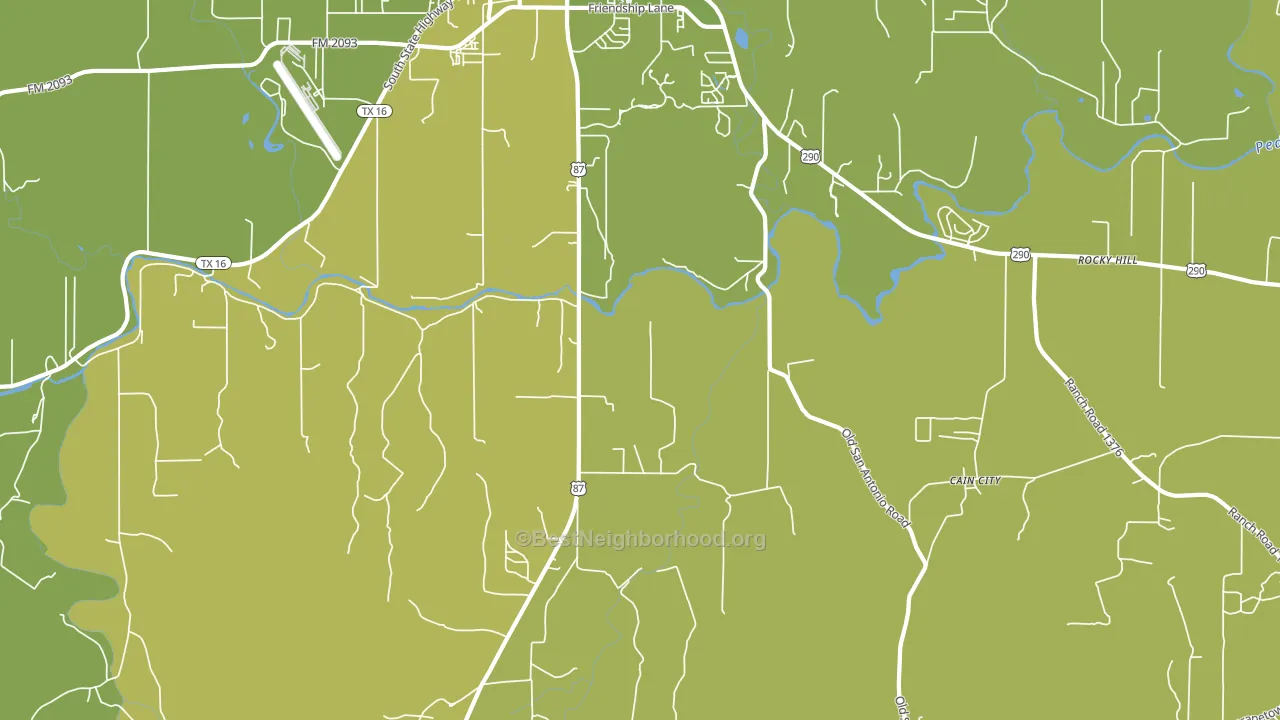 Cain City, TX block-group voter-turnout map