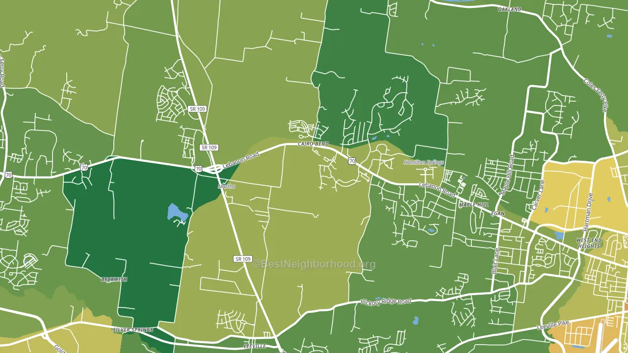 Cairo Bend, TN block-group voter-turnout map