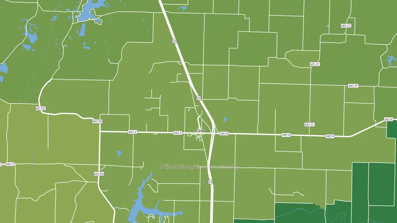 Cairo, MO block-group voter-turnout map