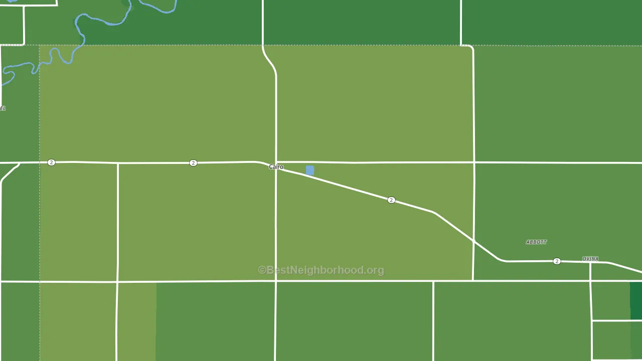 Cairo, NE block-group voter-turnout map
