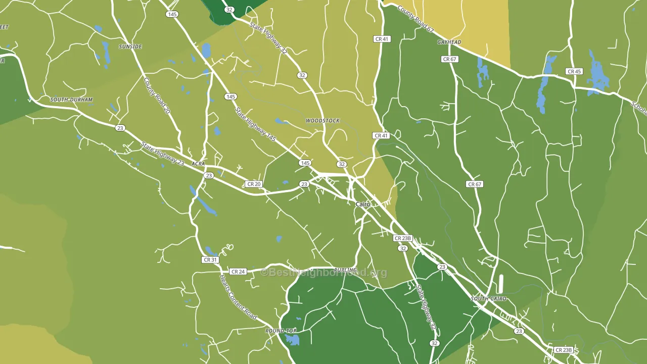 Cairo, NY block-group voter-turnout map