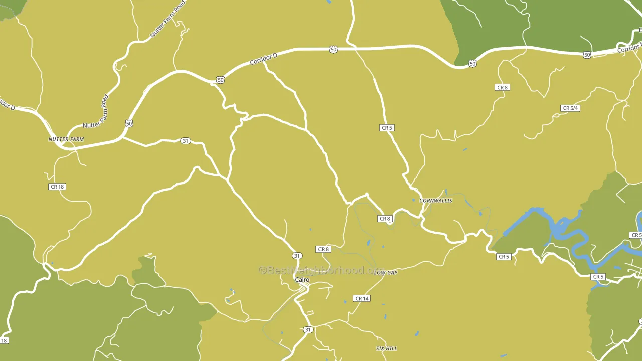 Cairo, WV block-group voter-turnout map