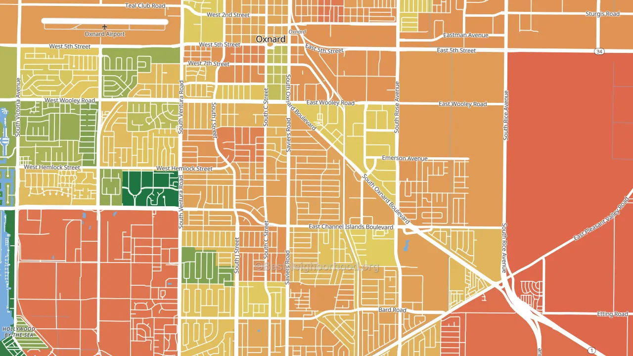 Cal-Gisler, Oxnard, CA block-group voter-turnout map