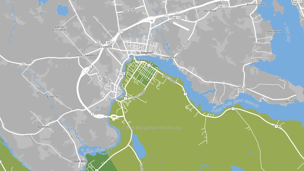 Calais, ME block-group voter-turnout map