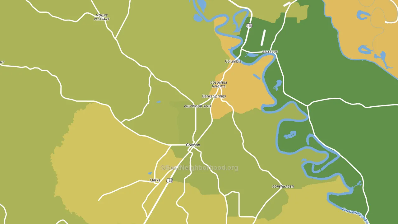 Caldwell Parish, LA block-group voter-turnout map