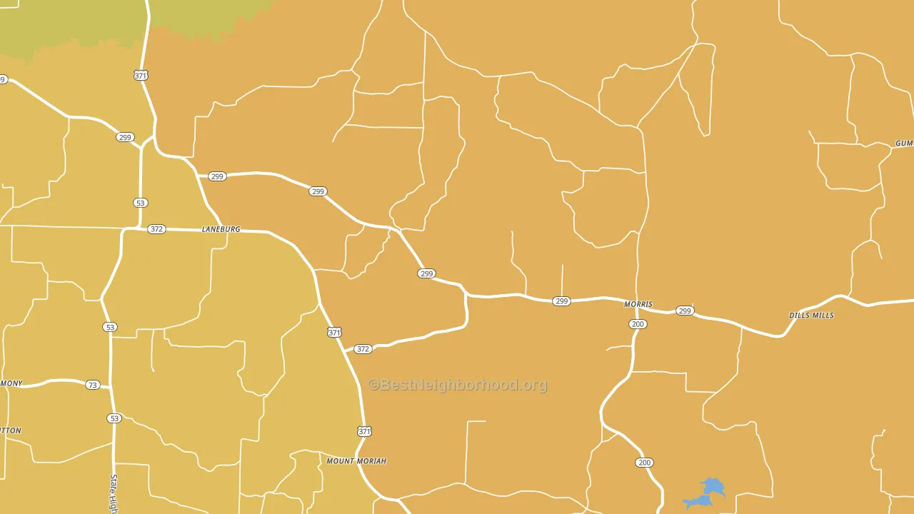 Cale, AR block-group voter-turnout map