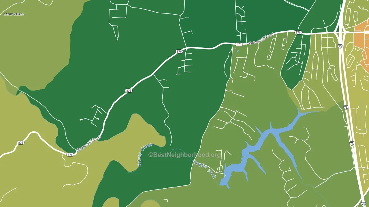 Caleast, KY block-group voter-turnout map