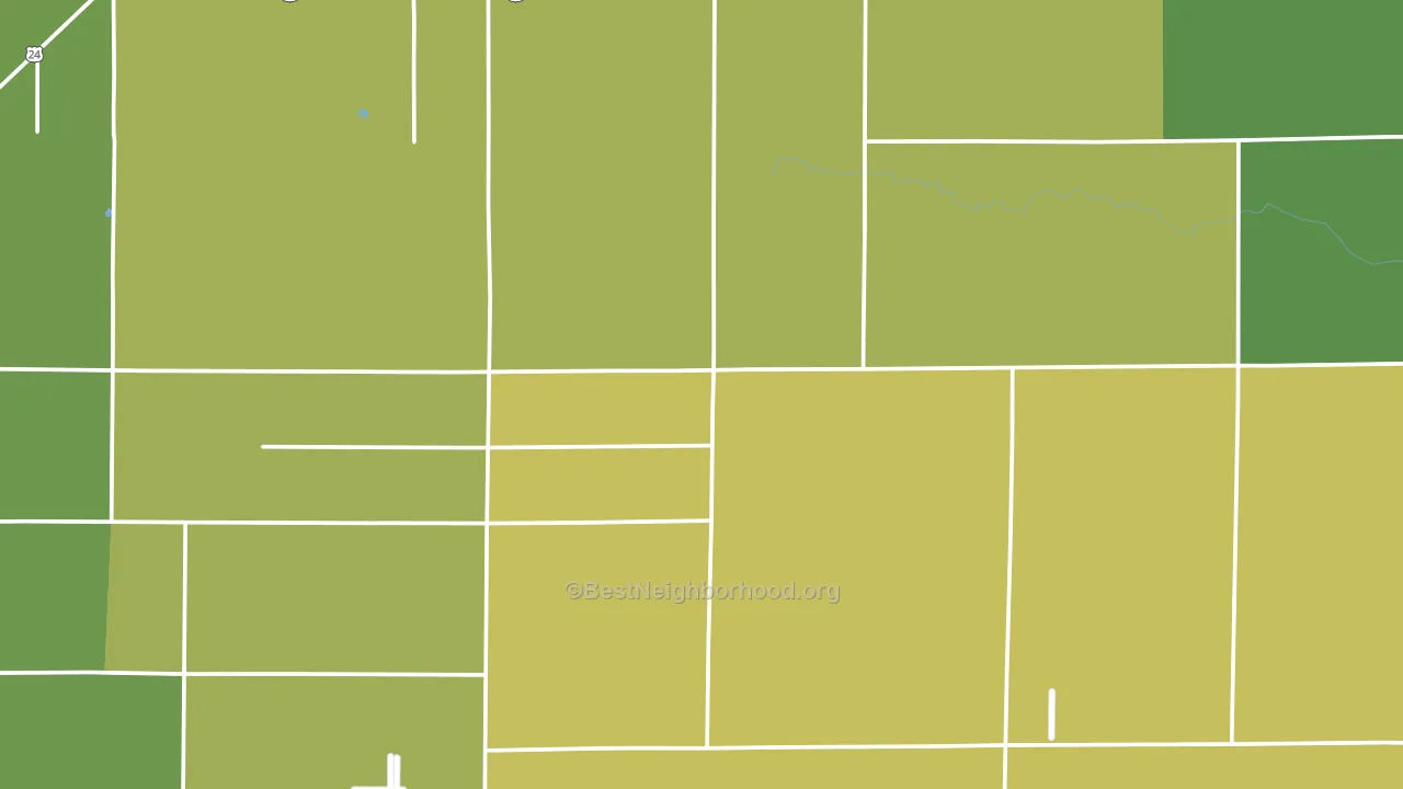 Calhan, CO block-group voter-turnout map
