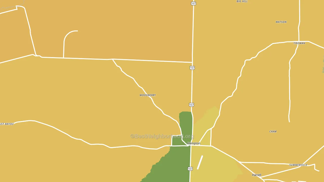 Calhoun County, AR block-group voter-turnout map
