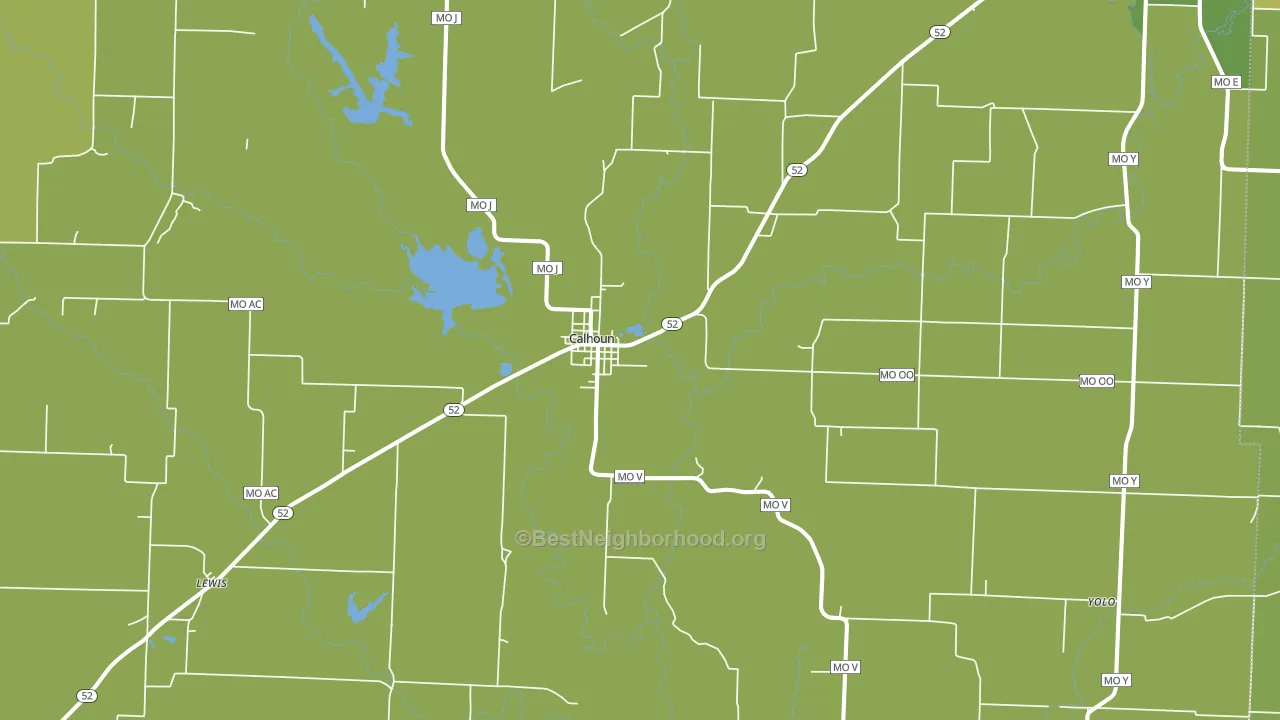 Calhoun, MO block-group voter-turnout map