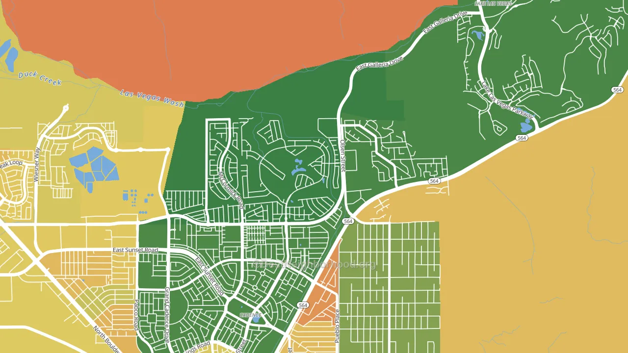 Calico Ridge, Henderson, NV block-group voter-turnout map