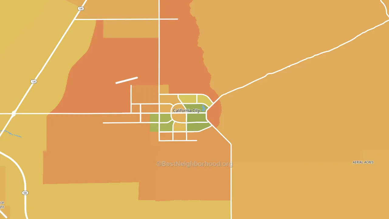 California City, CA block-group voter-turnout map