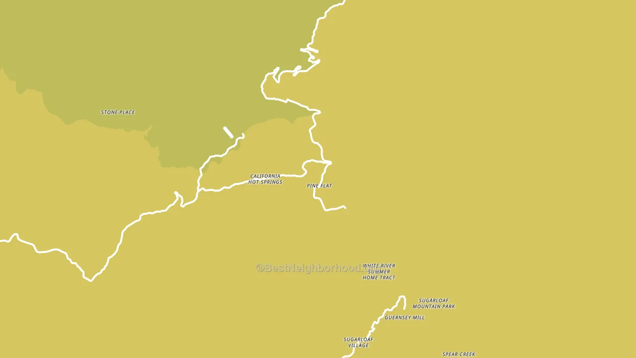 California Hot Springs, CA block-group voter-turnout map
