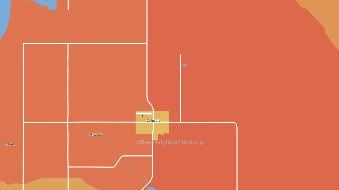 Calipatria, CA block-group voter-turnout map