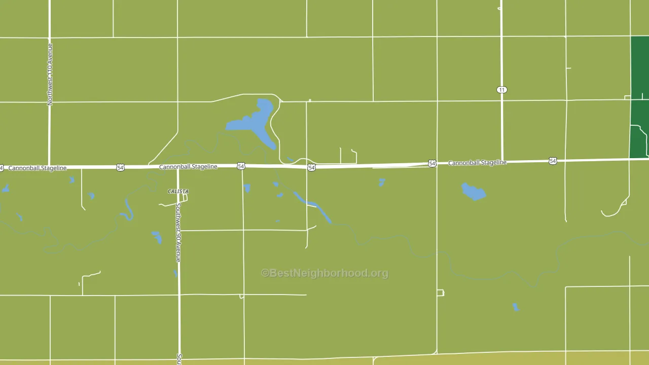 Calista, KS block-group voter-turnout map