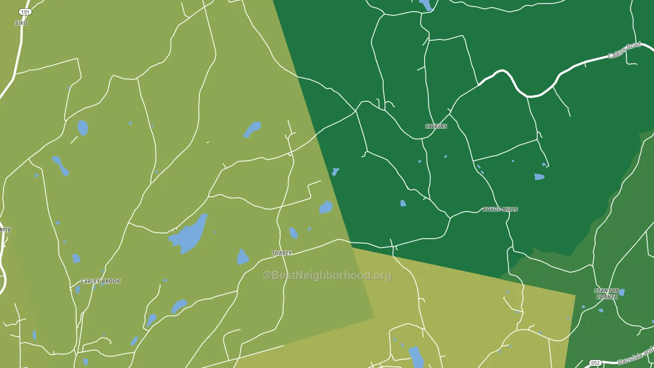 Calkins, PA block-group voter-turnout map