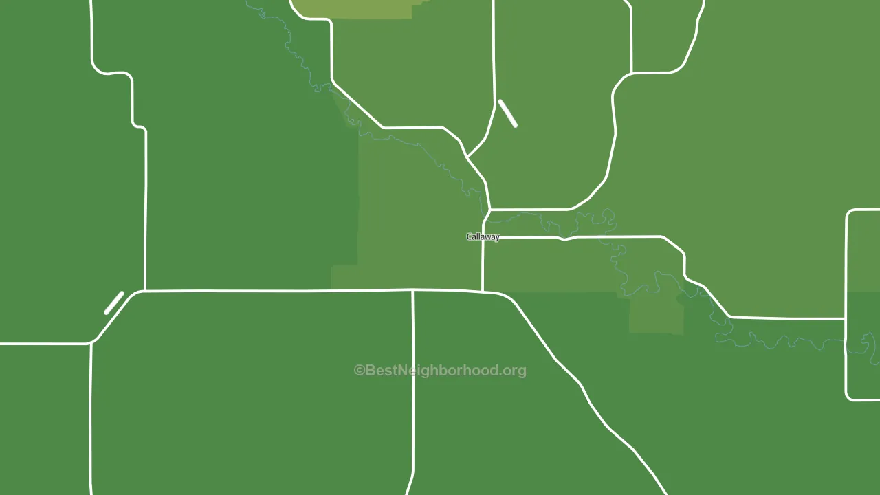Callaway, NE block-group voter-turnout map