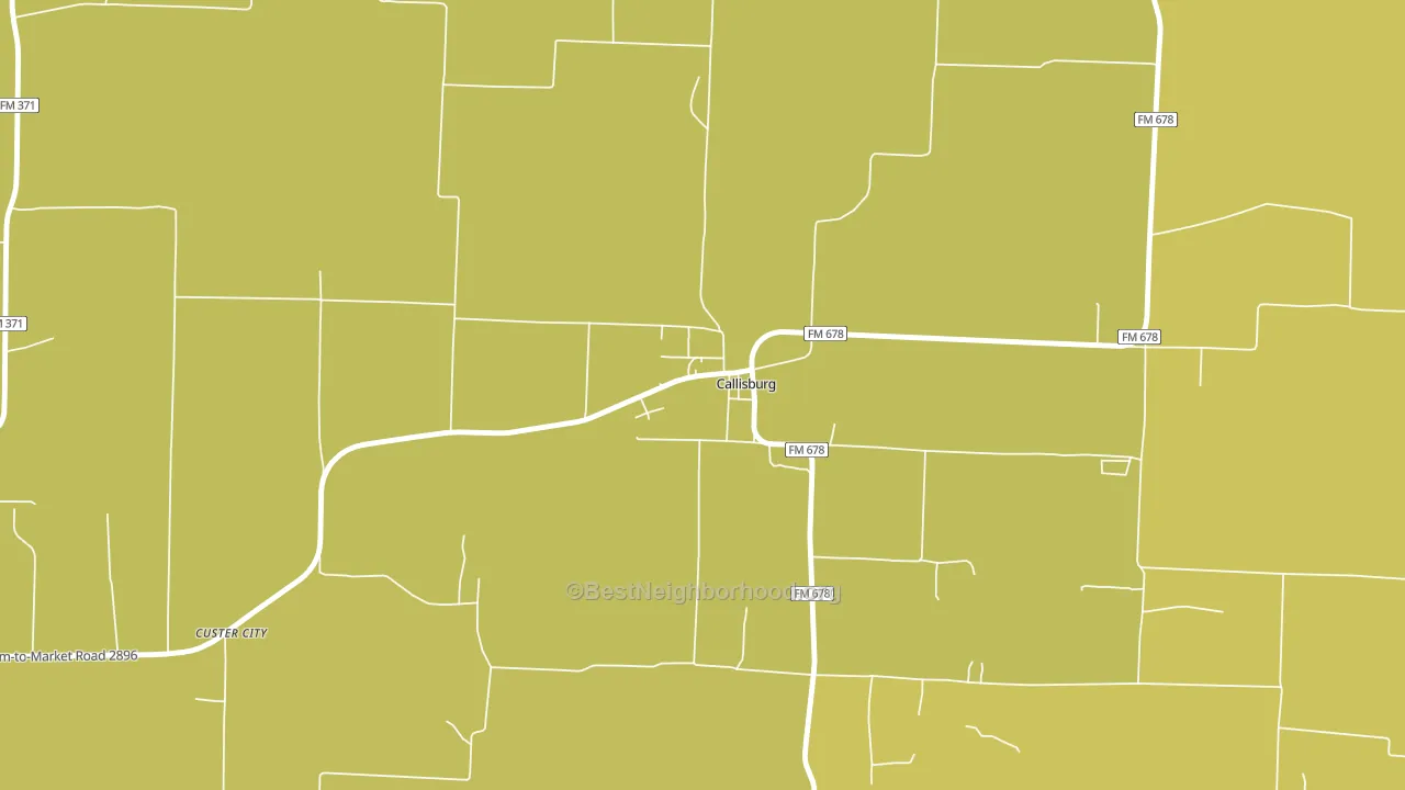 Callisburg, TX block-group voter-turnout map