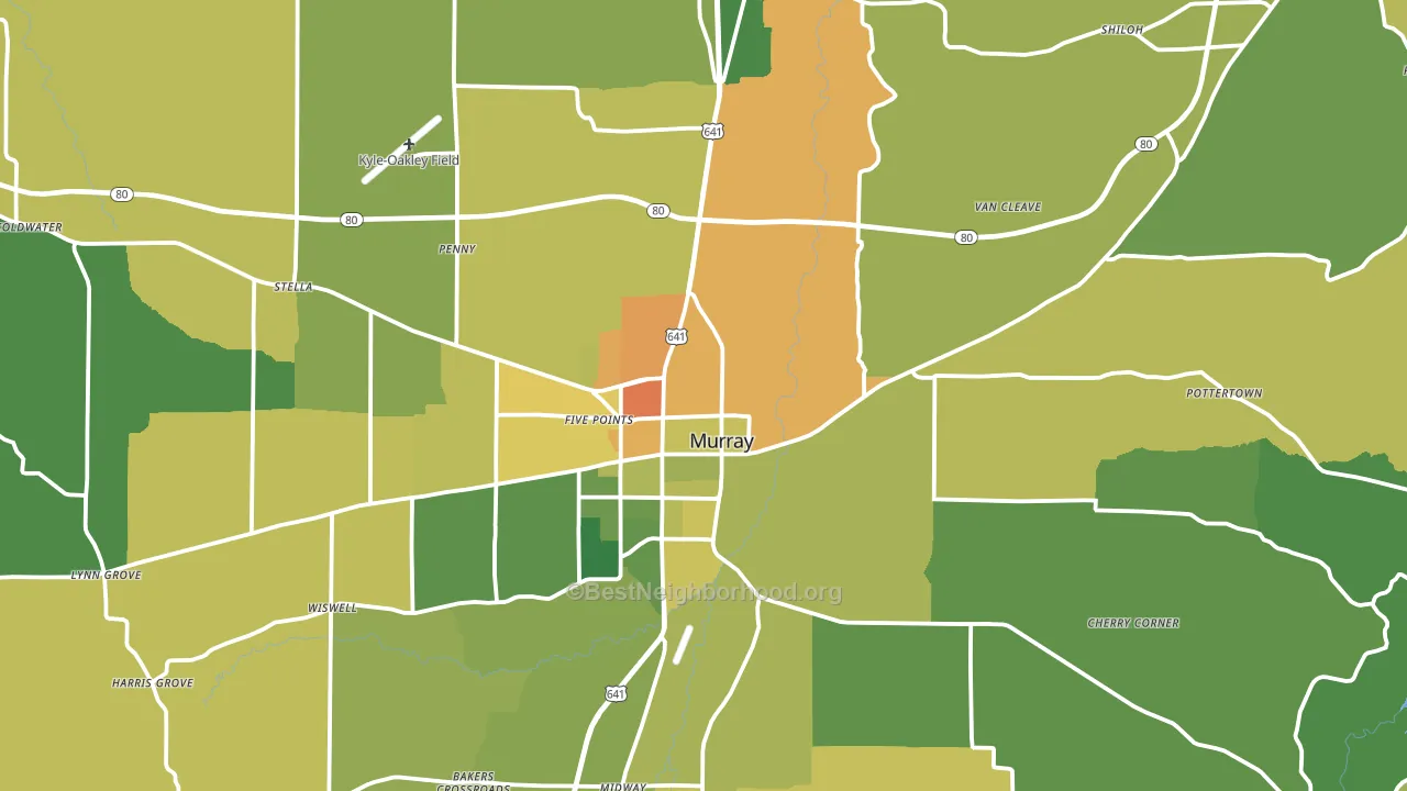 Calloway County, KY block-group voter-turnout map