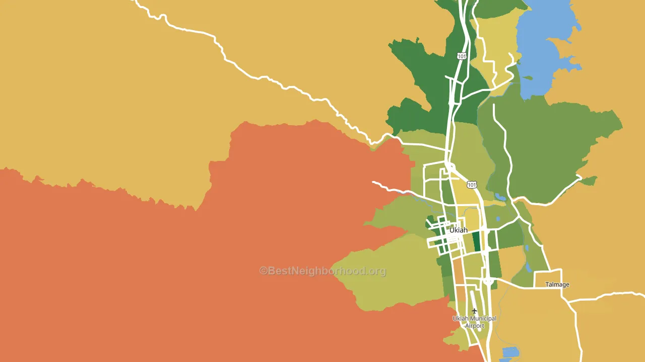Calpella, CA block-group voter-turnout map