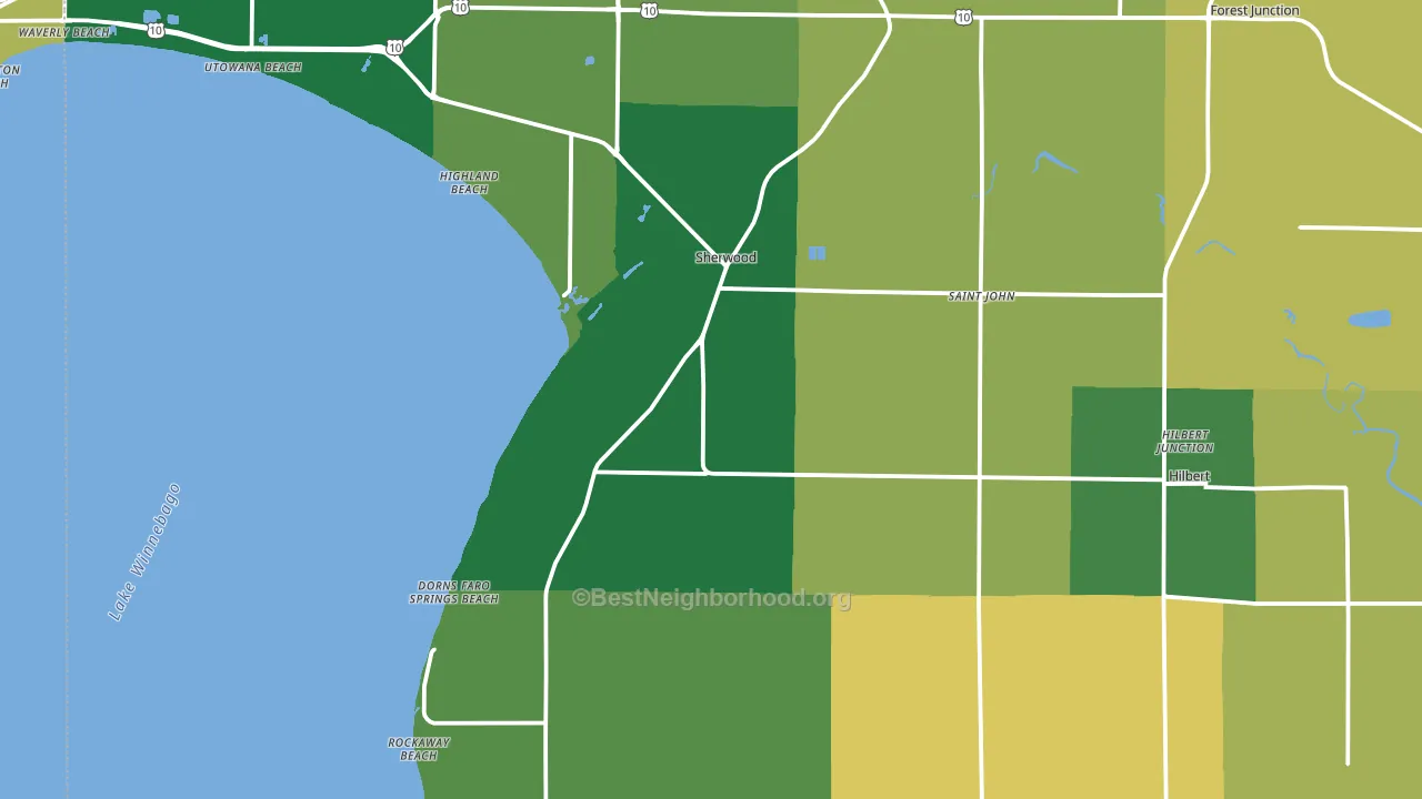 Calumet County, WI block-group voter-turnout map