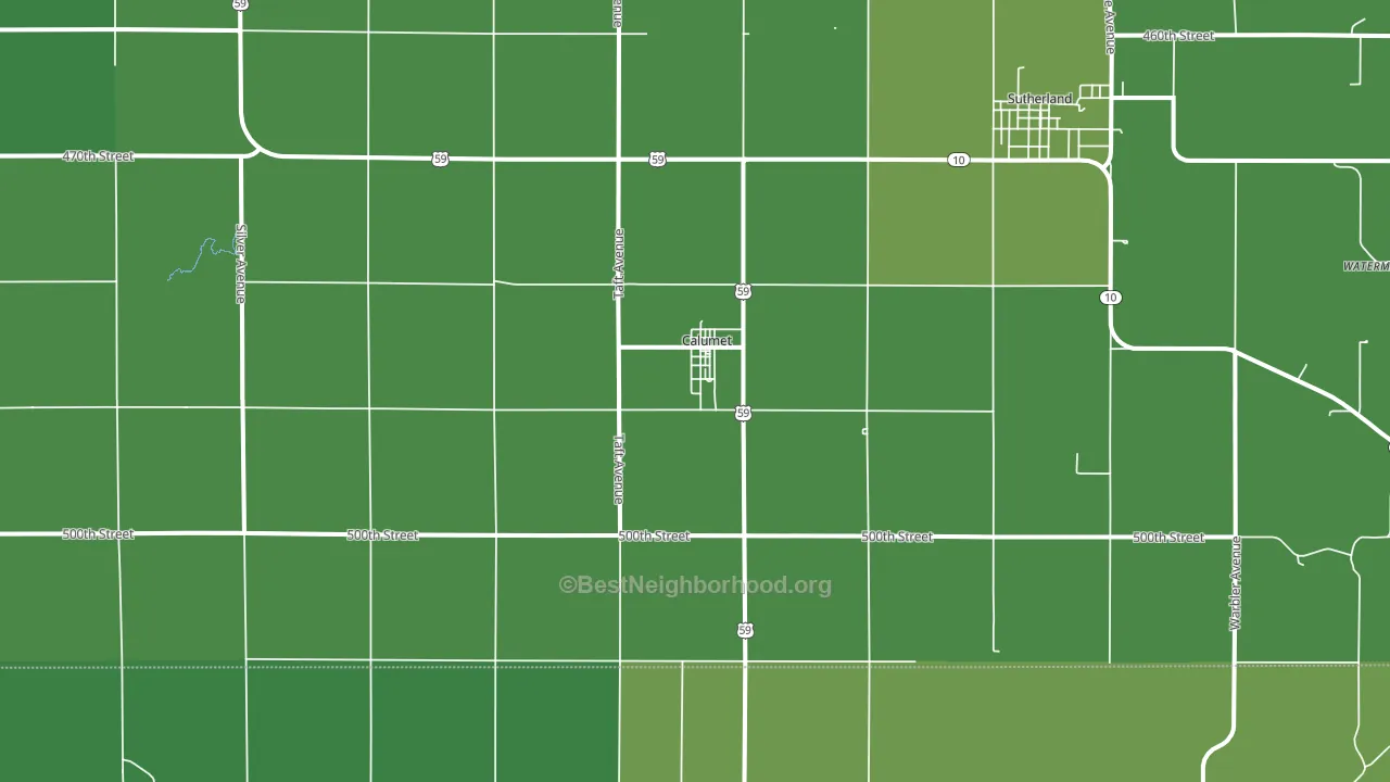 Calumet, IA block-group voter-turnout map
