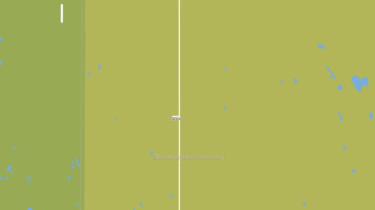 Calvin, ND block-group voter-turnout map