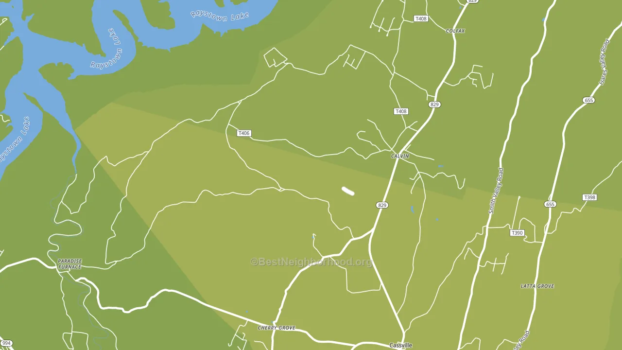 Calvin, PA block-group voter-turnout map