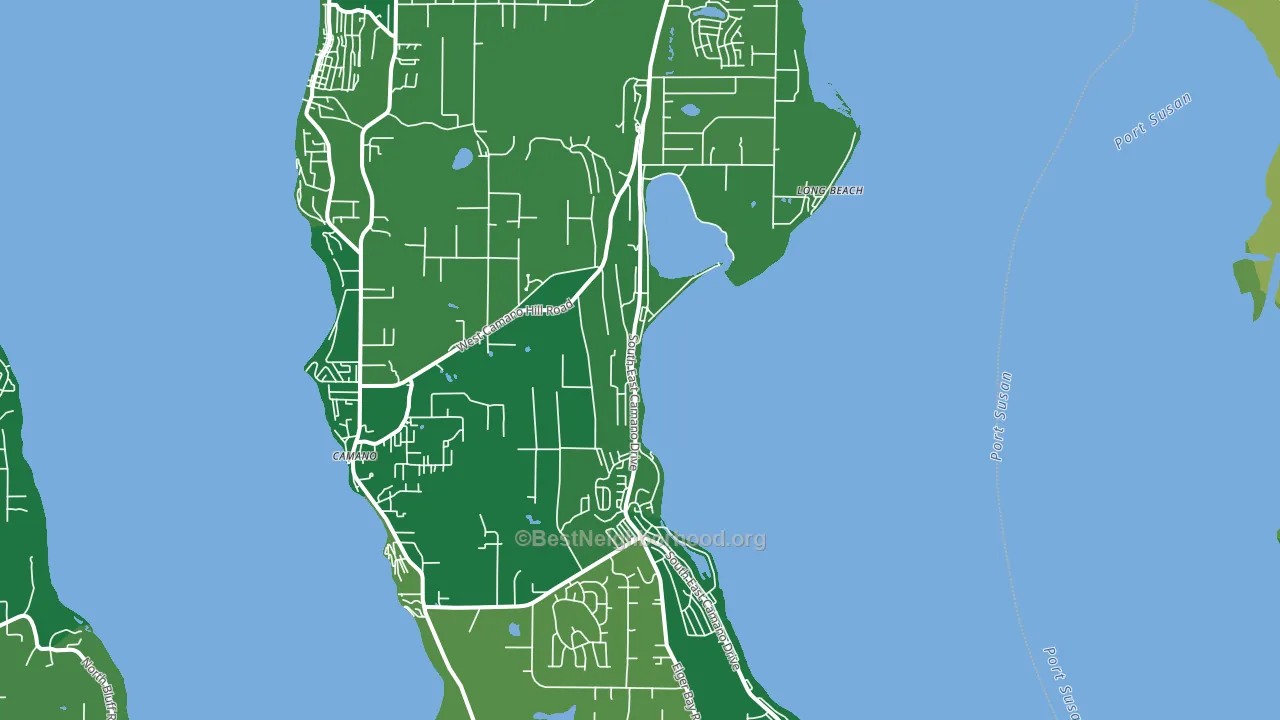 Camano Island, WA block-group voter-turnout map