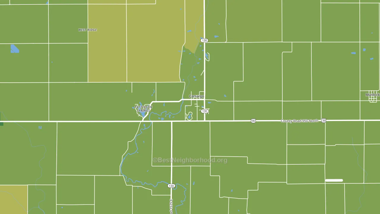 Camargo, IL block-group voter-turnout map