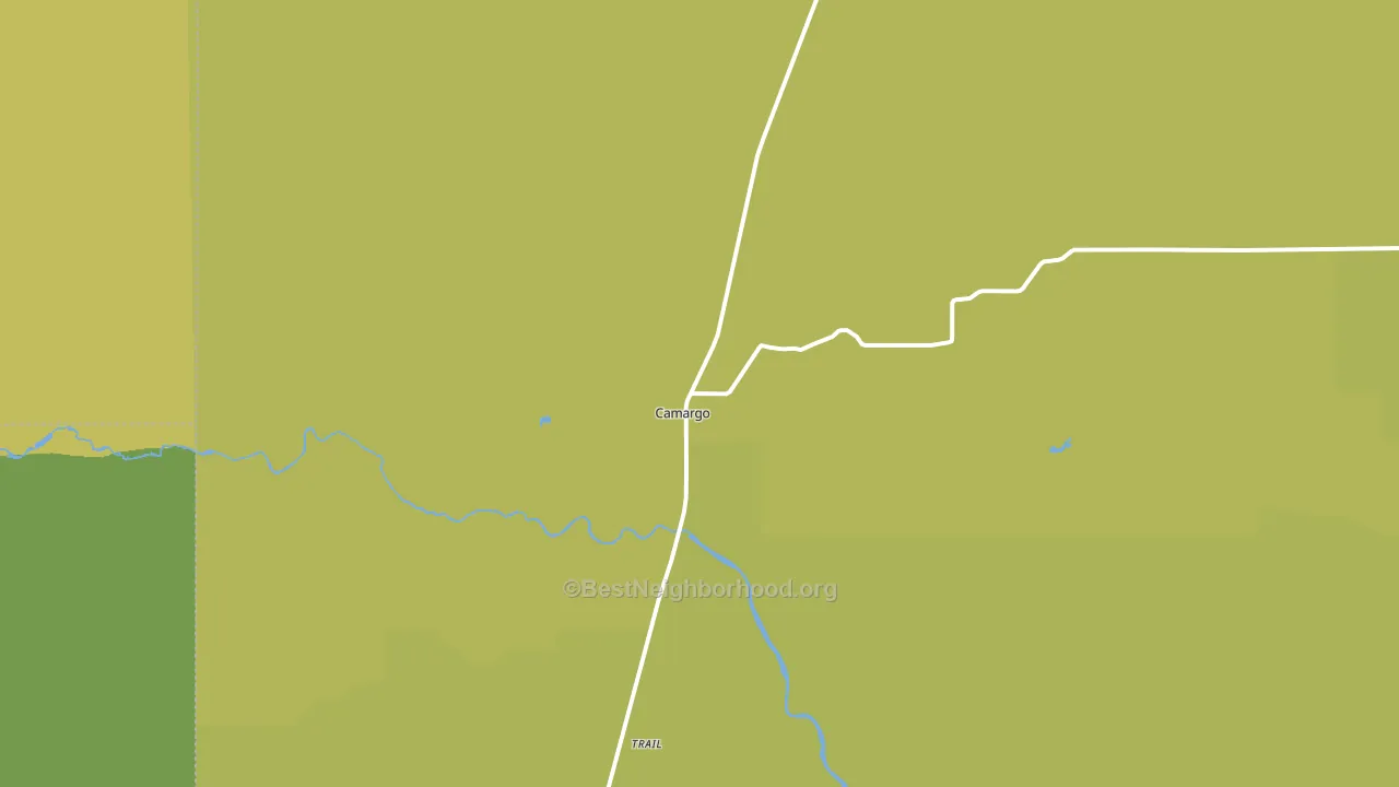 Camargo, OK block-group voter-turnout map