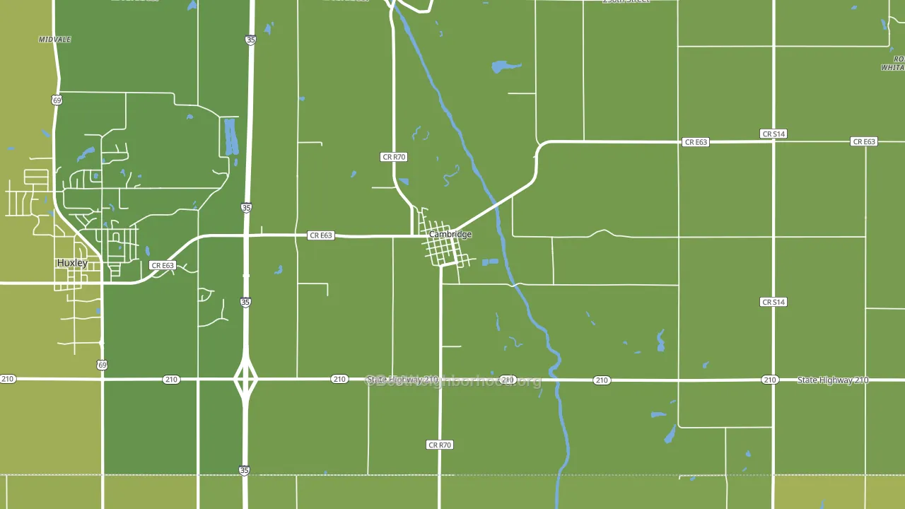 Cambridge, IA block-group voter-turnout map