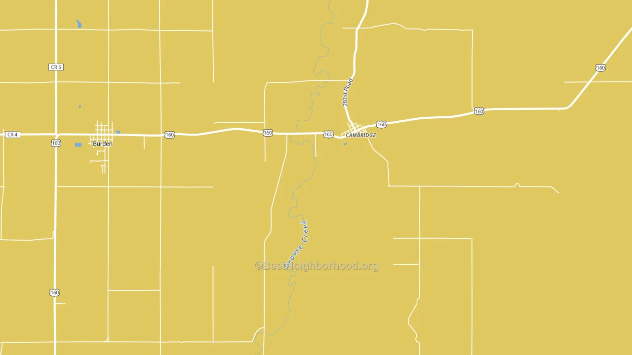 Cambridge, KS block-group voter-turnout map