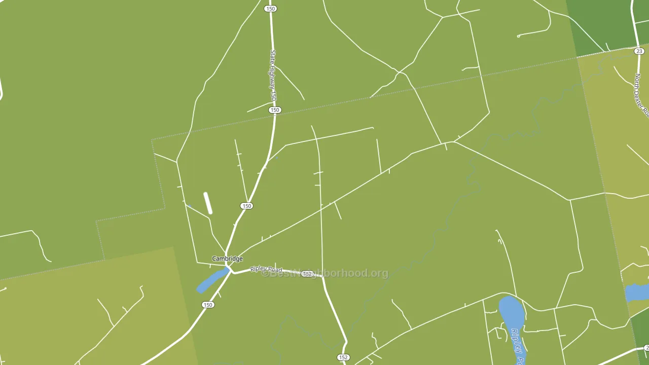 Cambridge, ME block-group voter-turnout map