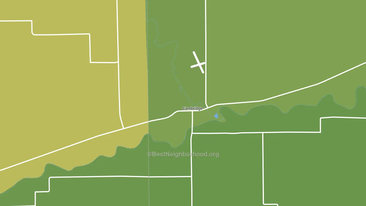 Cambridge, NE block-group voter-turnout map